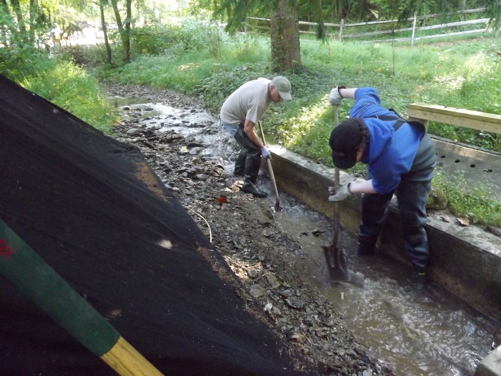 Removing Silt From Raceway Inlet